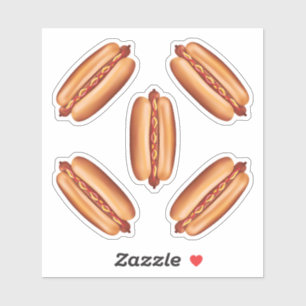 Hot Dog Fast Food Illustrations Sticker