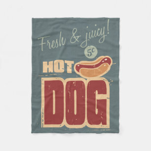 Hot Dog Fleece Blanket