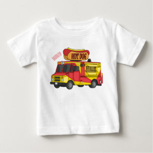 Hot dog food truck cartoon illustration baby T-Shirt
