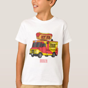 Hot dog food truck cartoon illustration T-Shirt