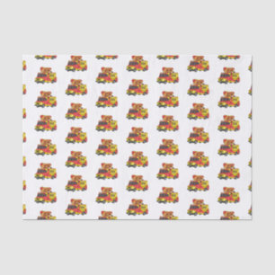 Hot dog food truck cartoon illustration tissue paper