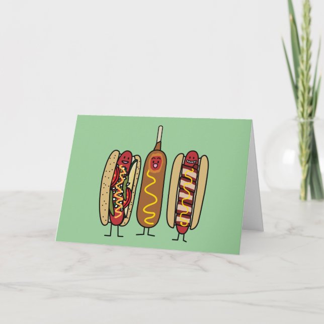 Hot Dog Friends Card (Front)
