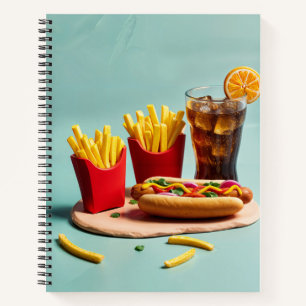 Hot Dog, Fries, and Soda Notebook