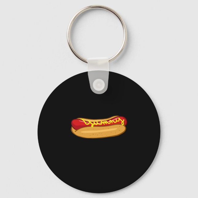 Hot dog funny hot dog lover performance  key ring (Front)