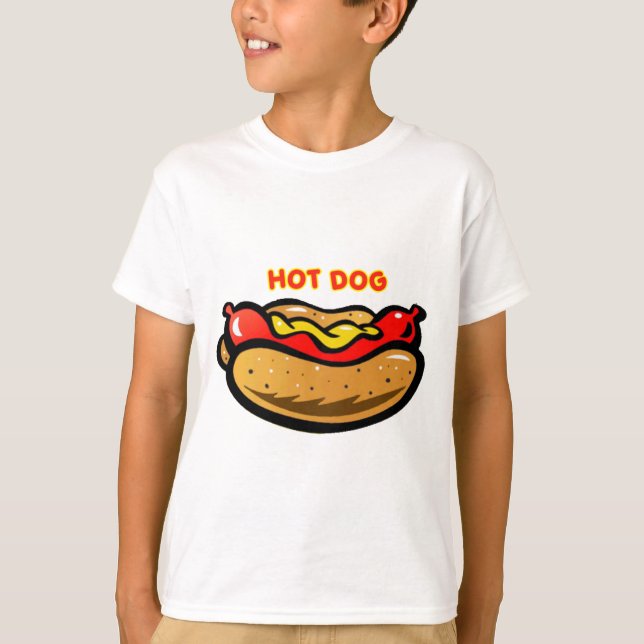 Hot Dog Funny kids tshirts (Front)