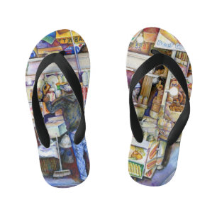 Hot Dog God, New York City Kid's Flip Flops