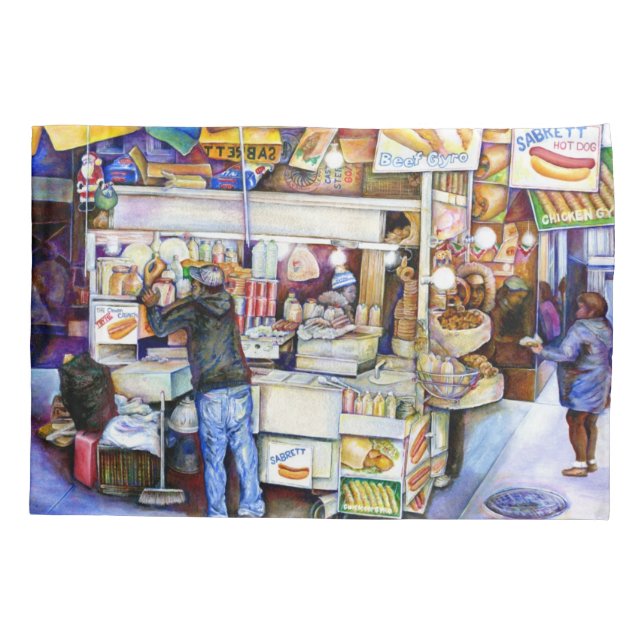 Hot Dog God, New York City Pillowcase (Back)