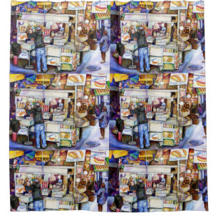 Hot Dog God, New York City Shower Curtain
