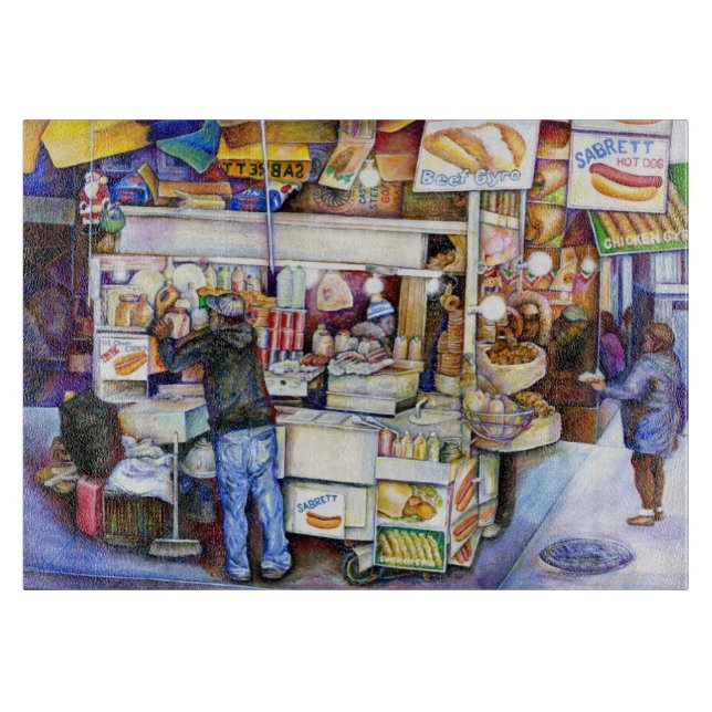 Hot Dog God, New York Cutting Board (Front)