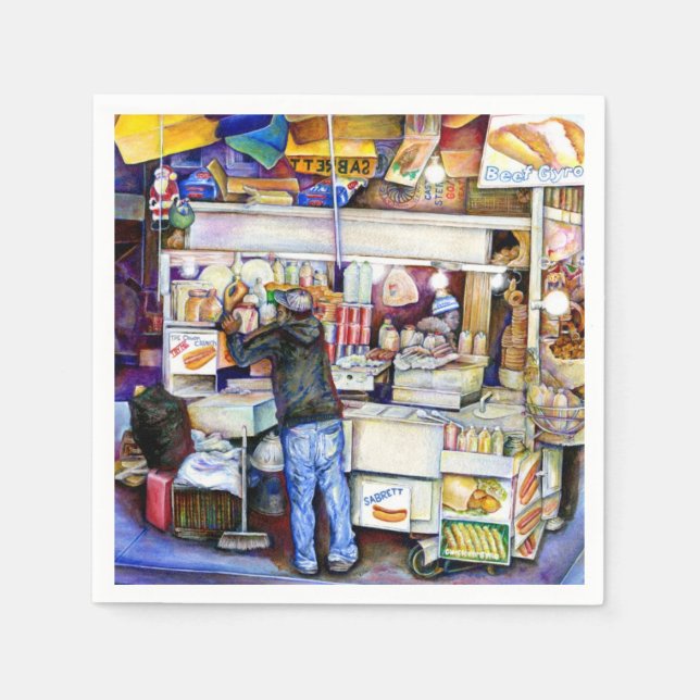 Hot Dog God, New York Napkin (Front)