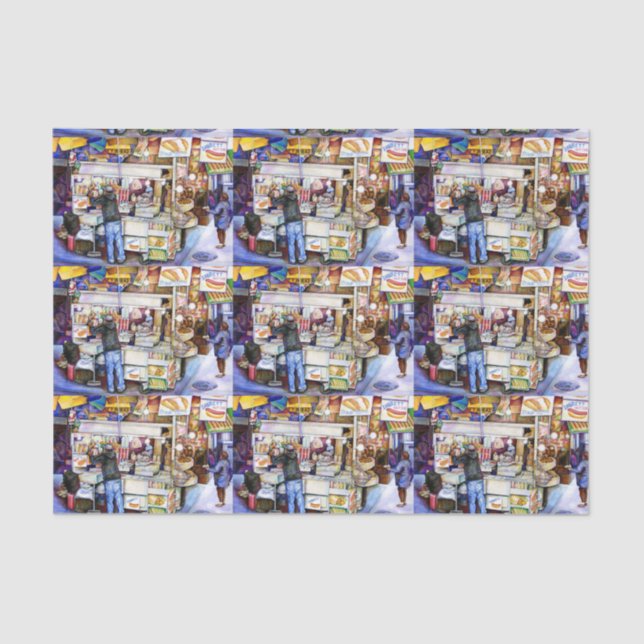 Hot Dog God, New York Tissue Paper (Front)