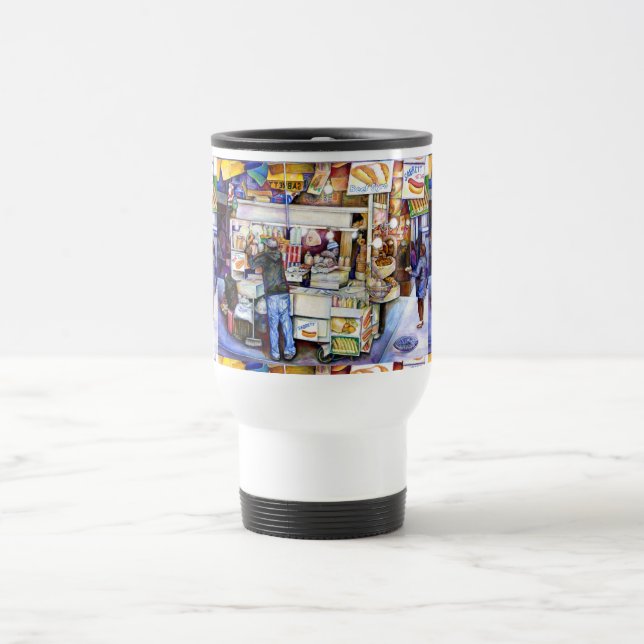 Hot Dog God, New York Travel Mug (Center)