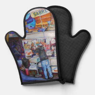 Hot Dog God Oven Mitt