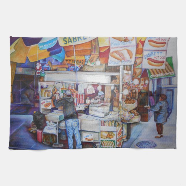 Hot Dog God Tea Towel (Horizontal)