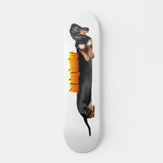 Hot Dog Haulier: Maple Finish Skateboard (Front)