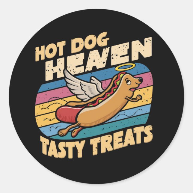 Hot Dog Heaven Classic Round Sticker (Front)