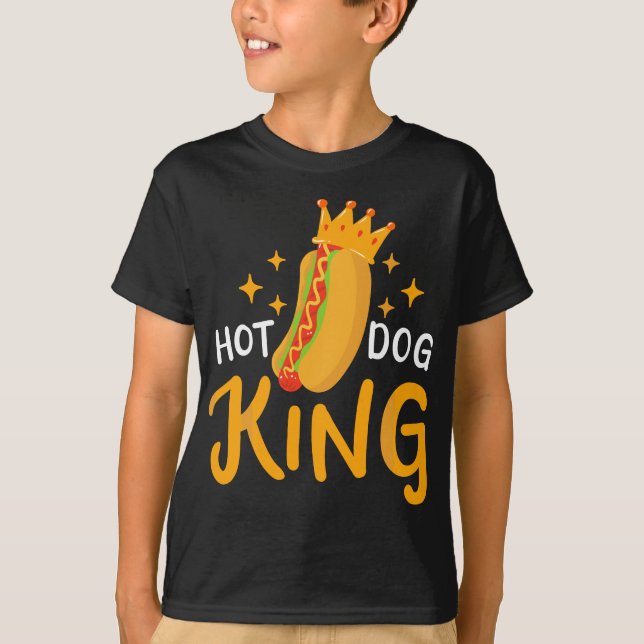Hot Dog Hotdog King Foodie T-Shirt (Front)