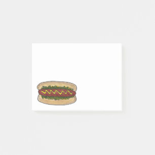Hot Dog Hotdog w/ Mustard Relish Foodie Post Its Post-it Notes