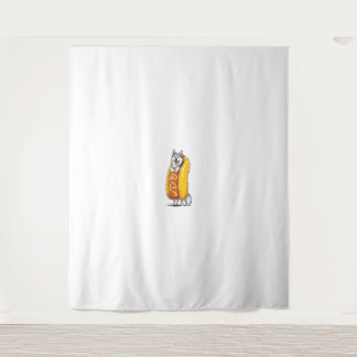 Hot Dog Husky – Funny Food Costume Tapestry