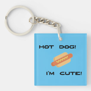 Hot Dog I'm Cute Key Ring