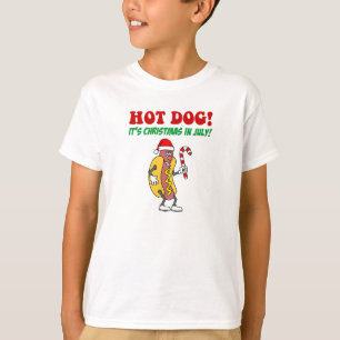 Hot Dog It's Christmas In July Cute T-Shirt
