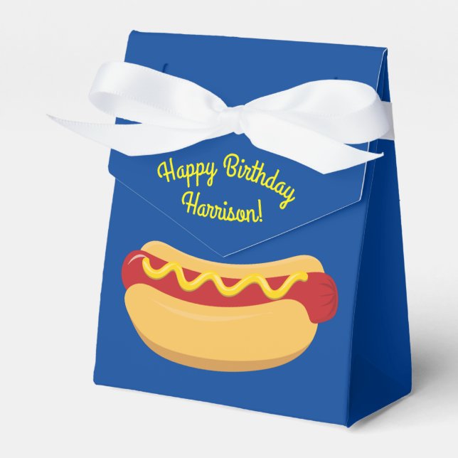 Hot Dog Kids Birthday Party Cook Out Cute Favour Box (Front Side)