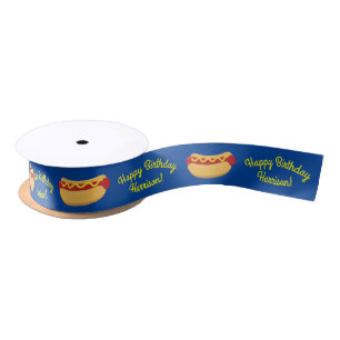 Hot Dog Kids Birthday Party Cook Out Cute Satin Ribbon