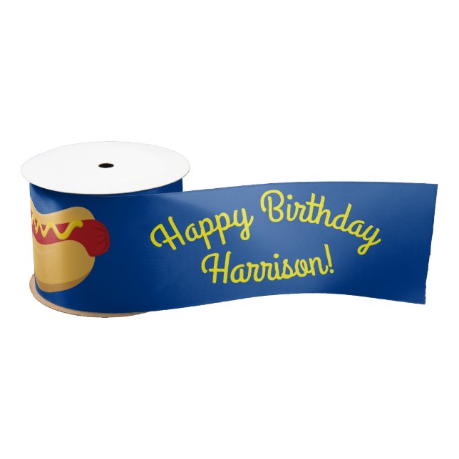 Hot Dog Kids Birthday Party Cook Out Cute Satin Ribbon (Spool)
