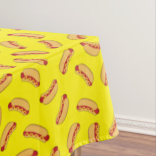 Hot Dog Kids Birthday Party Cook Out Cute Tablecloth