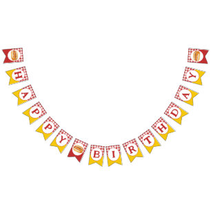 Hot Dog Kids Birthday Party Cookout  Bunting