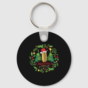Hot Dog Lover Xmas Ugly HotDog Christmas t shirt Key Ring