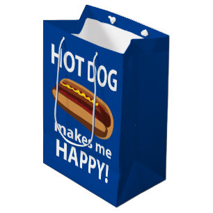 Hot Dog Makes Me Happy Hot Dog Medium Gift Bag
