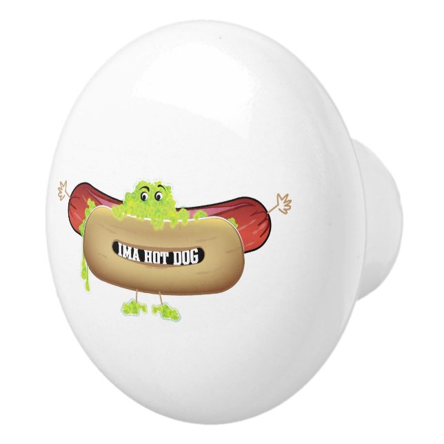 HOT DOG MAN CERAMIC KNOB (Right)