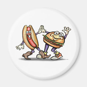 Hot Dog n Hamburger Magnet
