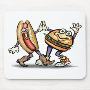 Hot Dog n Hamburger Mouse Mat