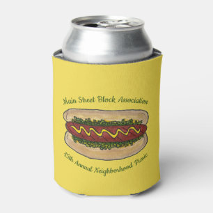 Hot Dog Neighbourhood Reunion Picnic Cookout Party Can Cooler