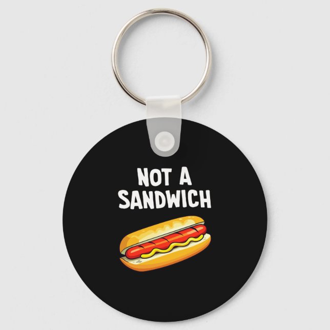 Hot dog not a sandwich performance  key ring (Front)
