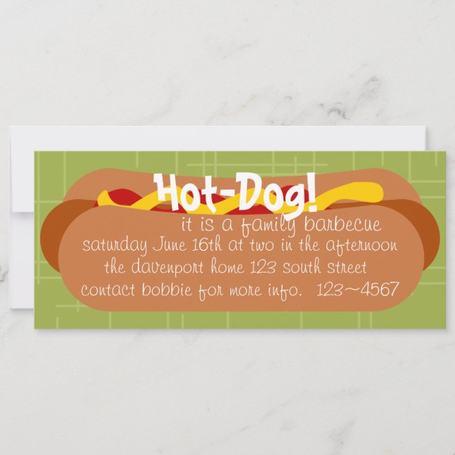 Hot Dog! Party Invitation (Front)