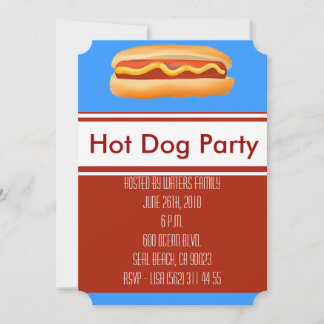 Hot Dog Party Invitation
