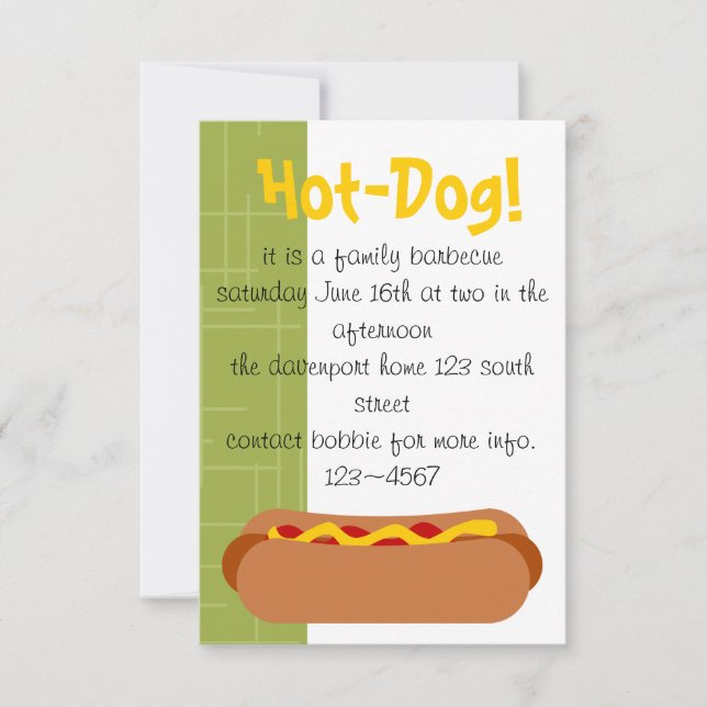 Hot Dog! Party Invitation (Front)