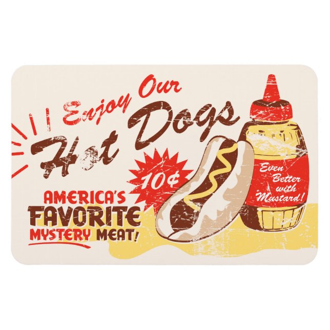Hot Dog Premium Magnet (Horizontal)
