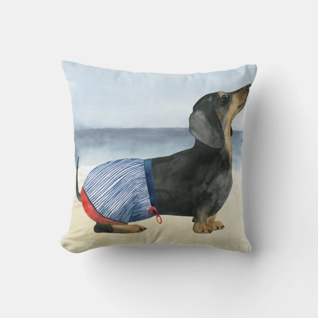 Hot Dog | Puppy In Swimming Trunks Cushion (Front)
