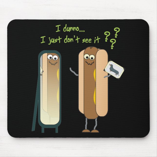 Hot Dog Reflections Mousepad (Front)
