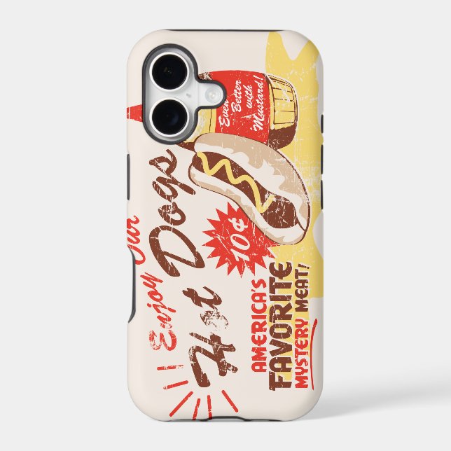 Hot Dog Retro iPhone Case (Back)