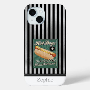 Hot Dog Retro Samsung iPhone 15 Case