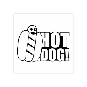 Hot Dog Rubber Stamp