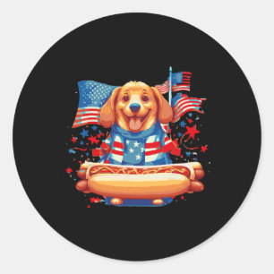 Hot Dog Sausages Frank Day Merican Sarcastic Food Classic Round Sticker