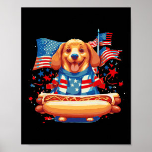 Hot Dog Sausages Frank Day Merican Sarcastic Food Poster