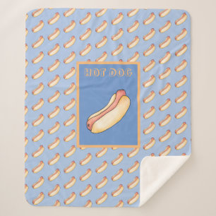Hot dog sherpa blanket