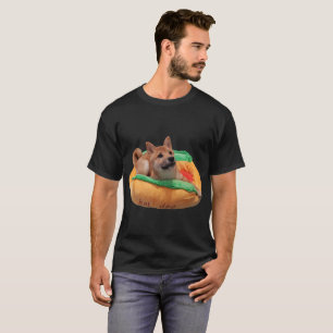Hot Dog Shiba Shirt Black